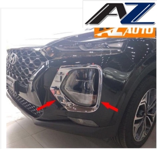 Ốp viền đèn gầm trước, sau xe hyundai santafe 2019- 2021 mạ crom cao cấp hàng loại 1