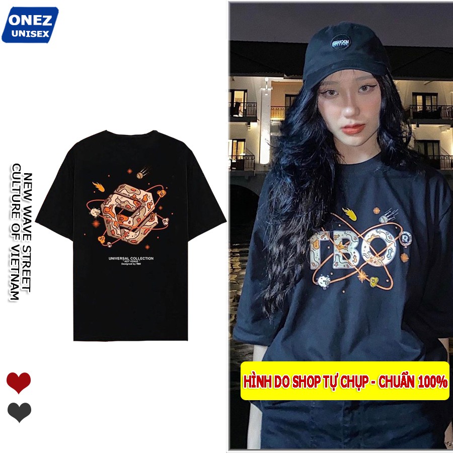 Áo thun tay lỡ unisex ONEZ phông form rộng cotton VTSH1 nam nữ oversize ulzzang