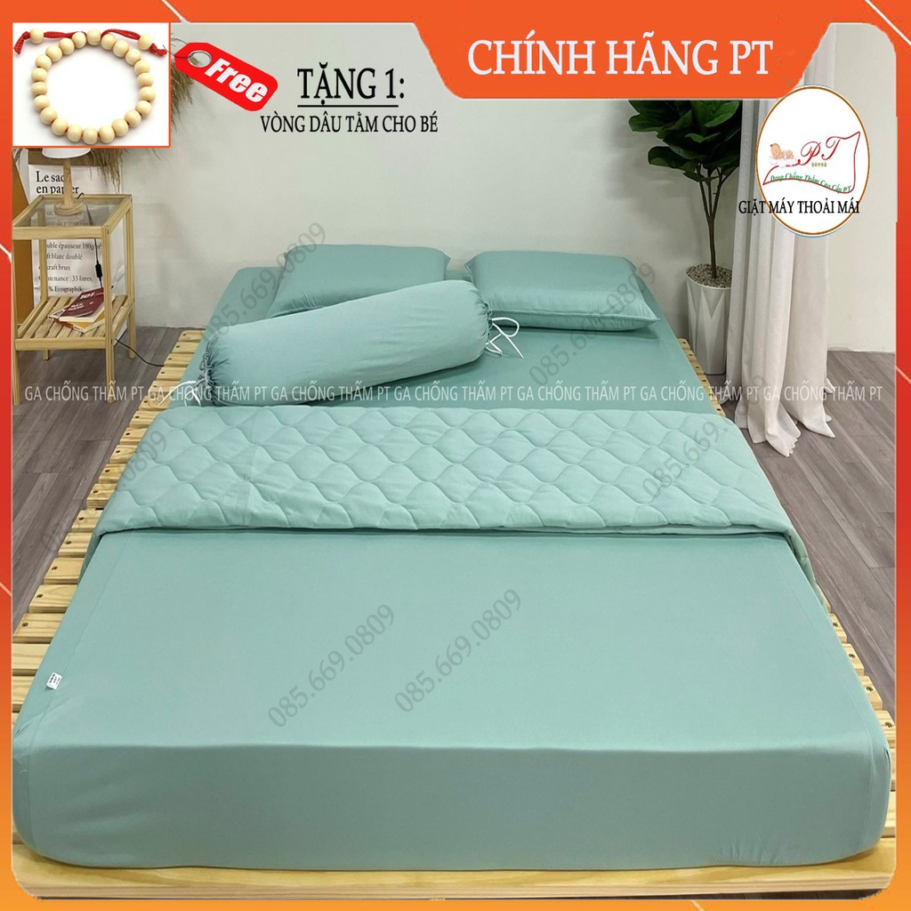 Ga chống thấm cho bé chính hãng PT, chất liệu 100% cotton chống thấm nước tuyệt đối, bé tè lau là sạch (mẫu trơn)