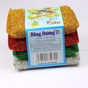 Combo 4 Miếng Cọ Rửa Chén Bát, Cọ Xoong Nồi Sạch Sẽ An Toàn Vệ Sinh