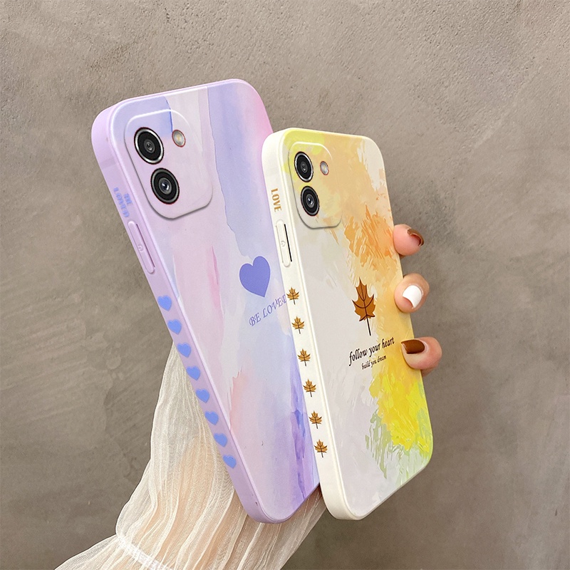 Ốp Lưng Samsung A03 Ốp Điện Thoại silicone Mềm Chống Rơi In Hình Tranh Sơn Dầu Đơn Giản Cho Samsung A03