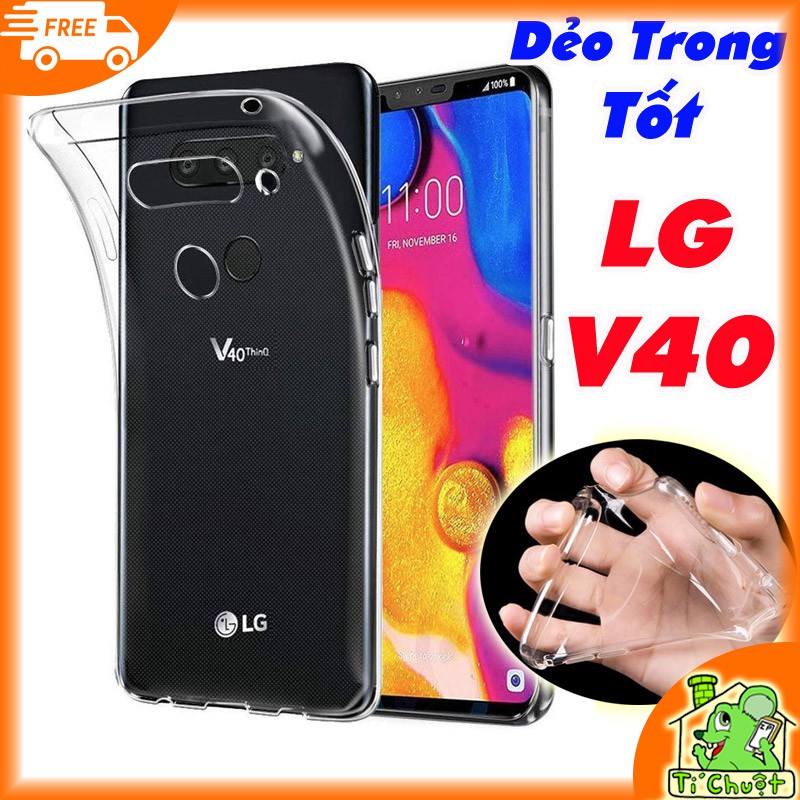[Loại Tốt-Ảnh Thật] Ốp lưng LG V40 Silicon Dẻo Trong Suốt