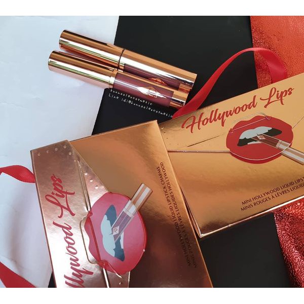 Set 2 Son Kem Lì- Charlotte Tilbury Mini Hollywood Liquid Lipstick Charms 2 x 1.2ml