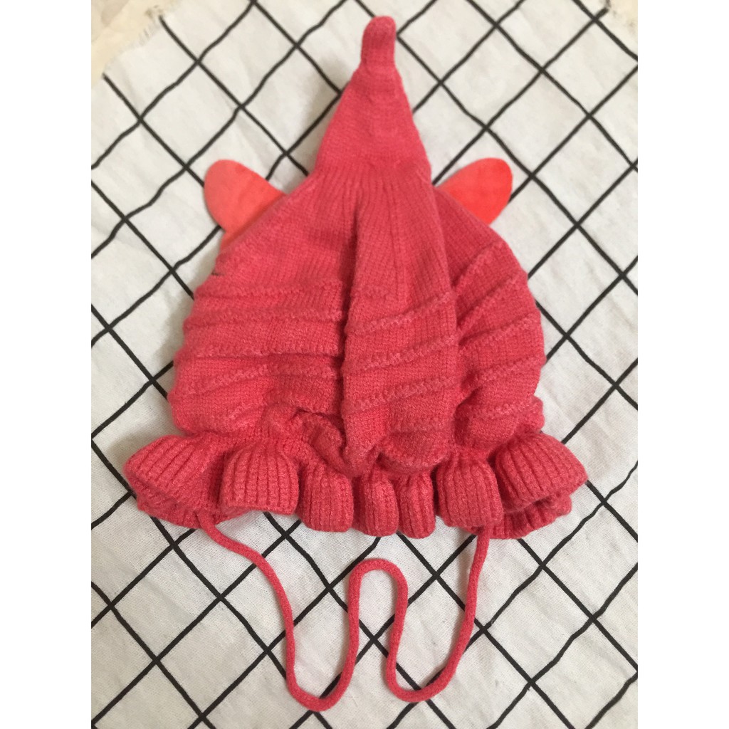 Mũ len 2 lớp ấm áp cánh thiên thần cho bé 6 tháng đến 2 tuổi