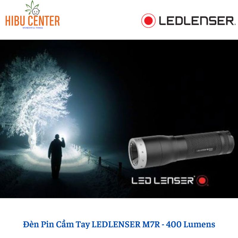 Đèn Pin Cầm Tay Siêu Sáng LEDLENSER M7R 400 Lumens - Gồm Pin Và Bộ Sạc Từ Tính | Hibucenter