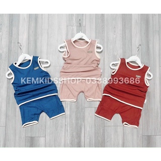 Bộ ba lỗ quần cộc cookie cotton tăm mềm,mát cho bé