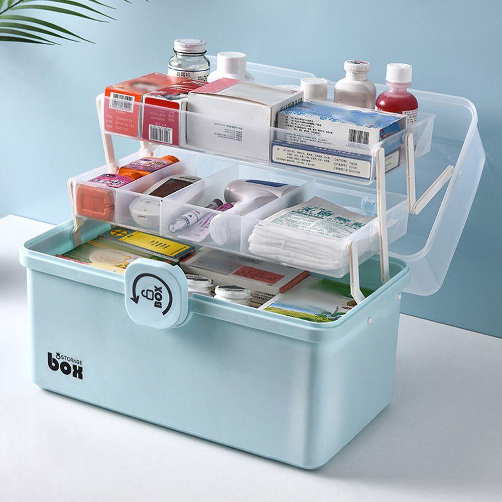 Hộp Đựng Thuốc Cỡ Lớn Nhiều Tầng Có Thể Gấp Gọn Tiện Dụng