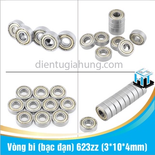 Set 2 cái Vòng bi (bạc đạn) 623zz kích thước(3*10*4mm)(2 cái)