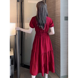 ĐẦM DÁNG XÒE ĐỎ ĐÔ | ĐẦM XINH CÔNG SỞ