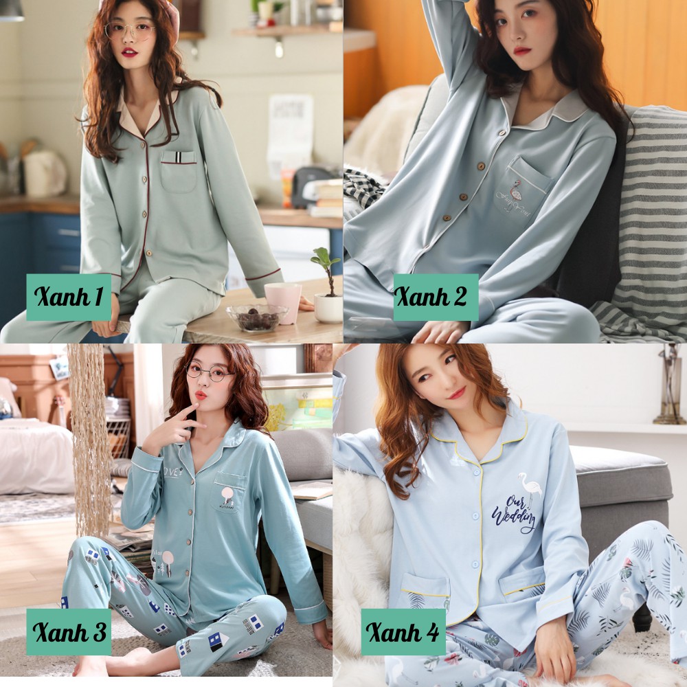 [11 mẫu] Bộ Pijama Nữ Cotton 100% Dài Tay Đẹp | BigBuy360 - bigbuy360.vn