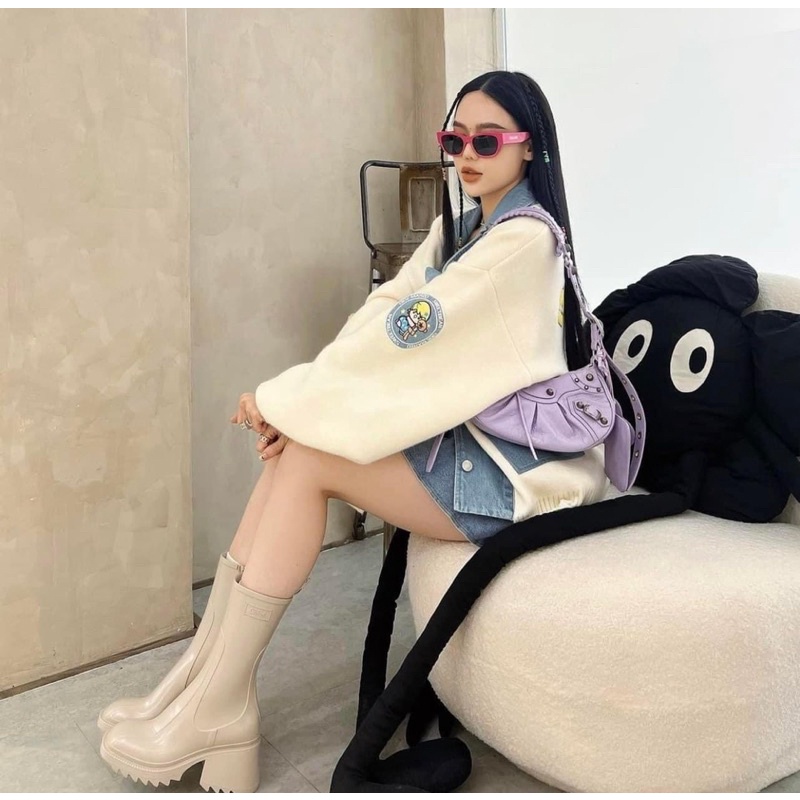 GIÀY BỐT MẪU MỚI NHẤT THU ĐÔNG NÀY ĐẾ KẾP 7cm KÉO KHOÁ CẠNH