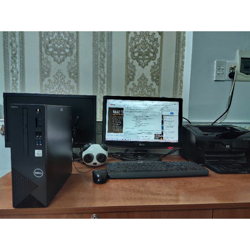 máy tính dell 3861 sff i5 10400, ram 8g, ssd 120g, hdd 1t win10