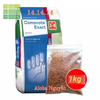 Phân tan chậm hạt vàng Oscomote 14-14-14 1kg dùng cho hoa Lan, cây cảnh.sen đá, Rau màu