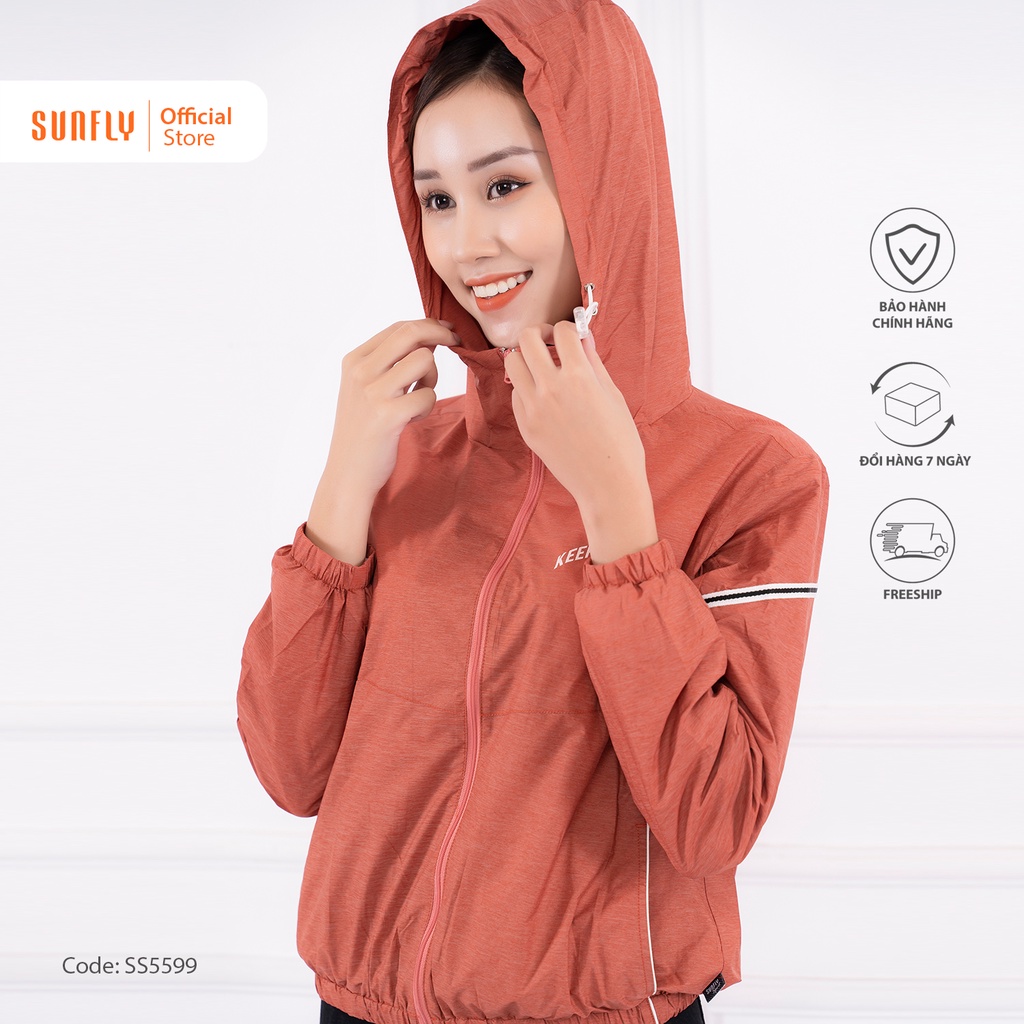Áo khoác gió nữ lót lưới có mũ SUNFLY SS5599