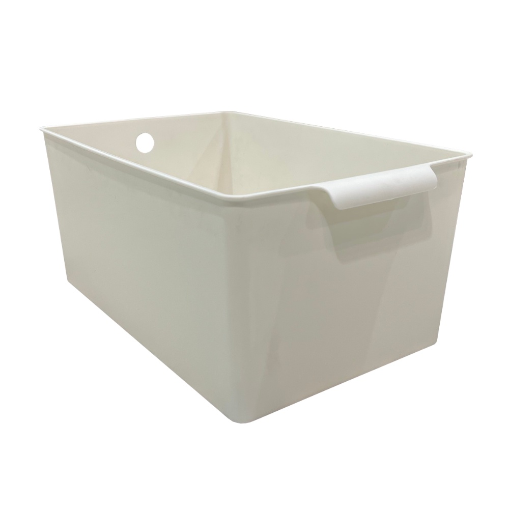 HomeBase STACKO Hộp đựng đồ bằng nhựa size L MILD W21.5xD33.5xH15.5cm màu trắng