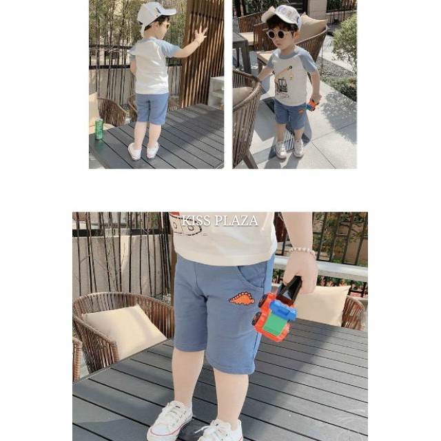 [MẪU MỚI] QUẦN SHORT KHỦNG LONG BÉ TRAI 8-18KG