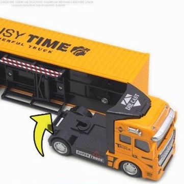 MÔ HÌNH XE CONTAINER KIM LOẠI TỈ LỆ 1:55