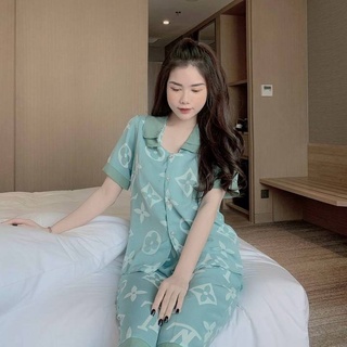 [Ảnh thật] Bộ lửng Pijama chất liệu Mango cao cấp