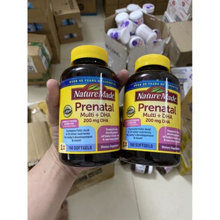 (Chính Hãng Date Mới) Vitamin + DHA bỗ sung chất cho bà bầu Prenatal Mỹ hộp 150v