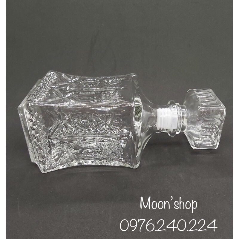 COMBO Hai Bình Đựng Rượu Thuỷ Tinh Cao Cấp. số 3 số 6