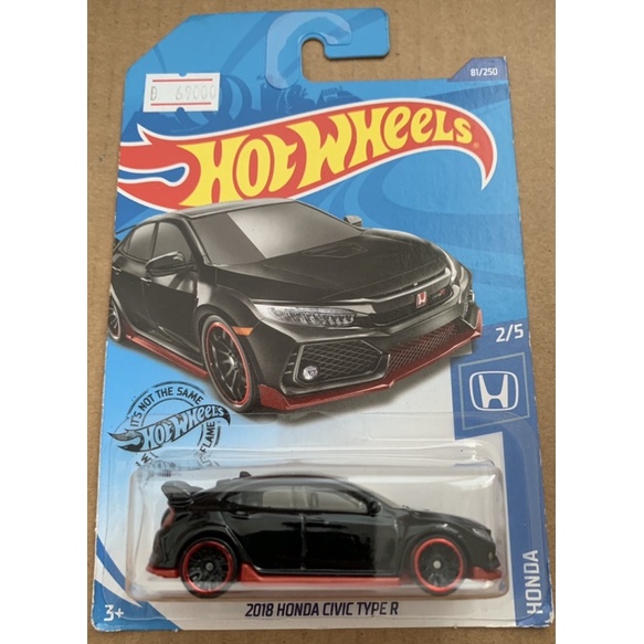 Hot Wheels 2018 Honda Civic Type R Black