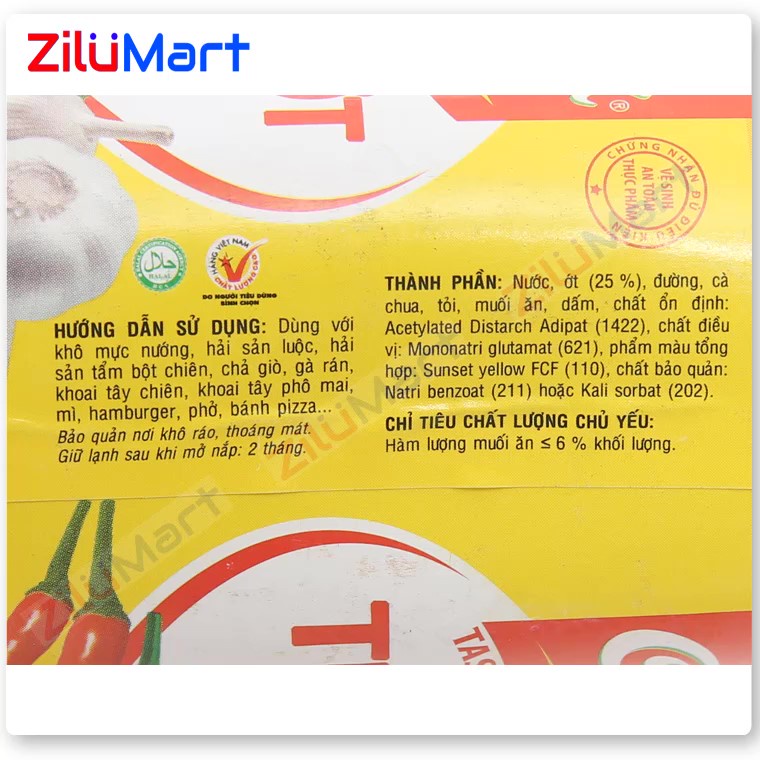 Chai tương ớt Cholimex loại 270g