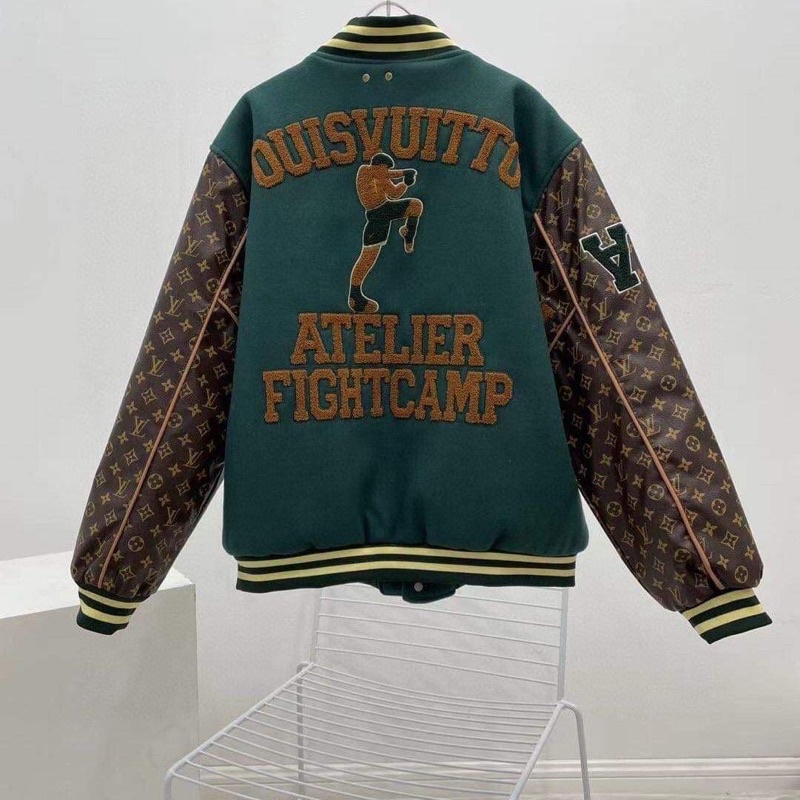 Áo bomber lv pha tay da