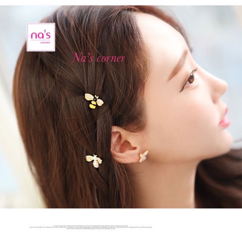 Kẹp tóc ong vàng ong hồng dễ thương
