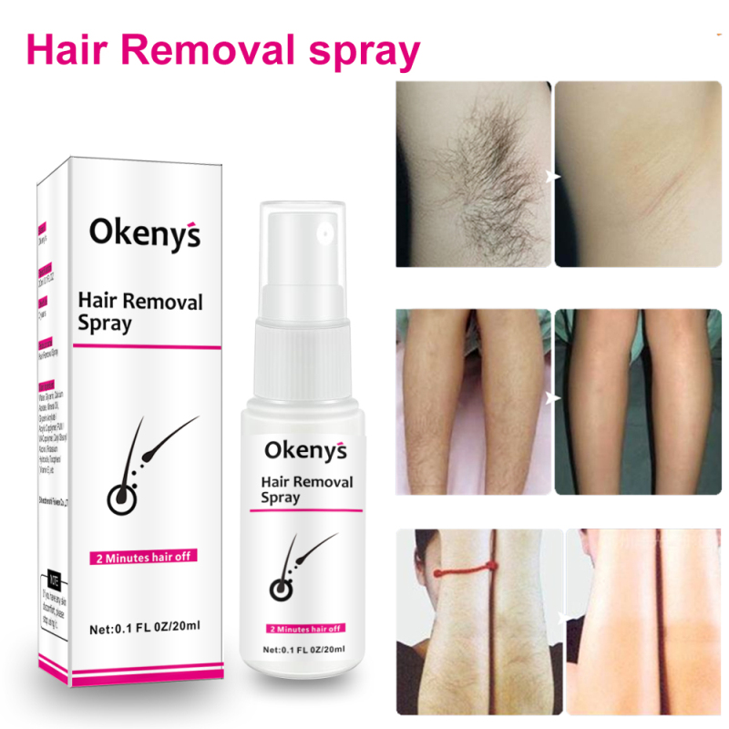 【Ready Stock】 NEW 20ml Effect Hair Removal Sprays Painless Depilatory Cream whole body depilation Hair growth inhibitor 【Muee】