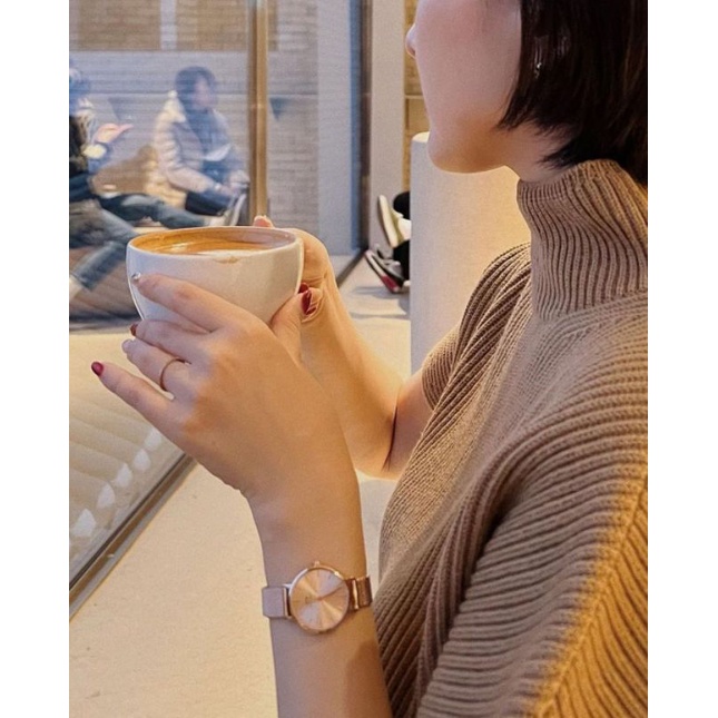 Đồng hồ wd nữ dây lụa full gold