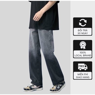 Quần jean nam hom4life.store , quần bageenam ống rộng hot trend 2022 .Q11