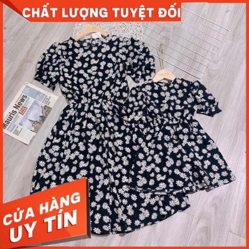 [❤️FREESHIP❤️] Set đôi mẹ bé thời trang rẻ đẹp mẫu đầm hoa nhí tay phồng - Mom&Kids Fashion