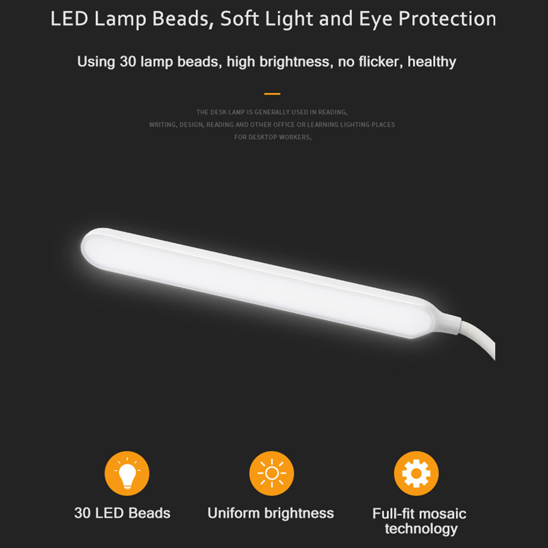 Đèn bàn học LED Văn phòng Trường học Bảo vệ mắt Đèn bàn đọc sách Cảm ứng có thể điều chỉnh độ sáng Đèn cắm USB Đèn bàn LED cho phòng ngủ sinh viên Màu trắng mát / Trắng ấm