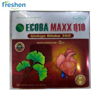 Ginkgo Biloba 360 - HOẠT HUYẾT DƯỠNG NÃO Ecoba Maxx Q10 VIÊN NANG BỔ NÃO, tăng cường trí nhớ
