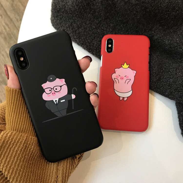 [ IPHONE ] Ốp Lưng Silicon Pig Cặp Đôi - B045
