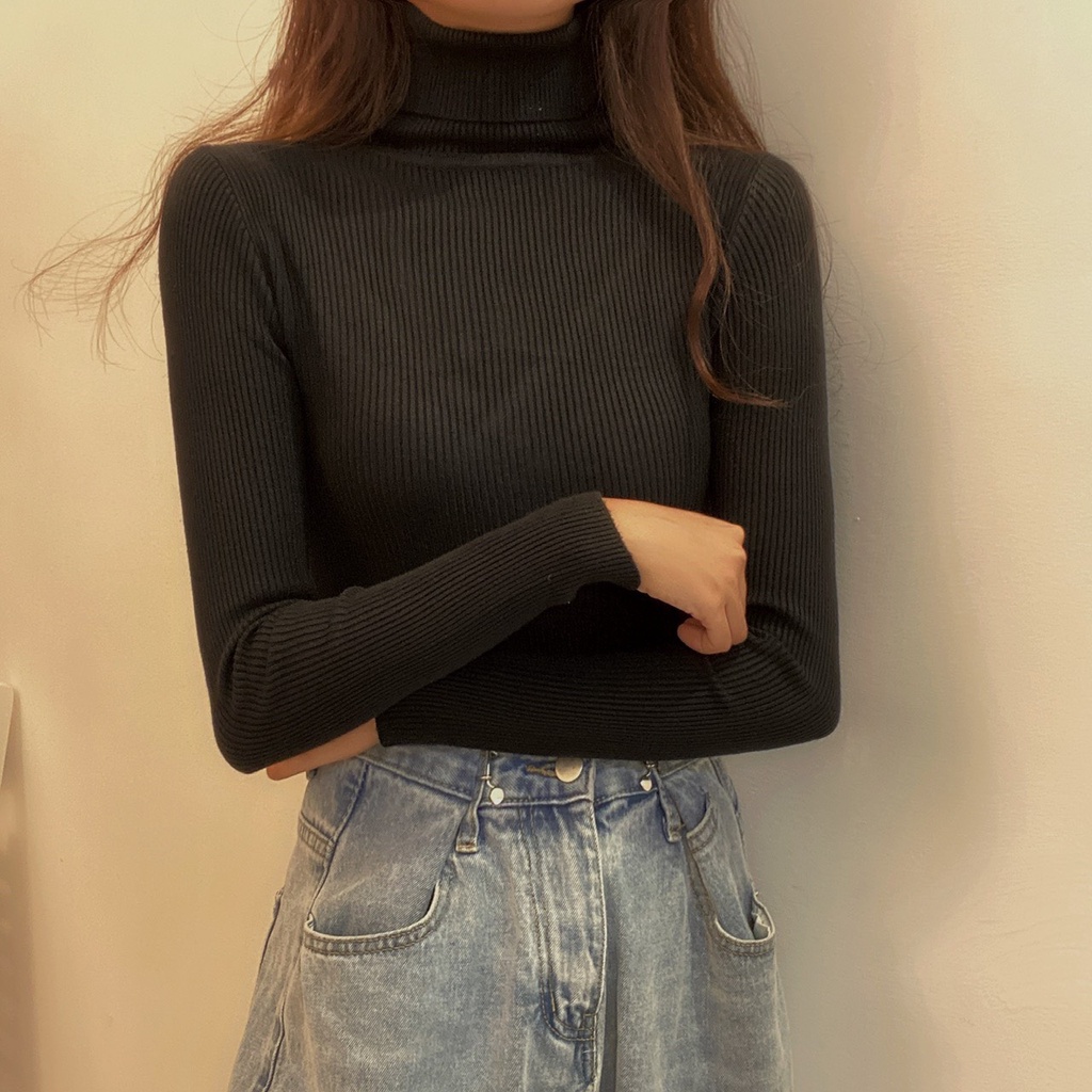 Áo Giữ Nhiệt Nữ ❤️FREESHIP❤️ Áo len Nữ tăm mềm mịn cổ lọ 5 phân mẫu QA14 | BigBuy360 - bigbuy360.vn