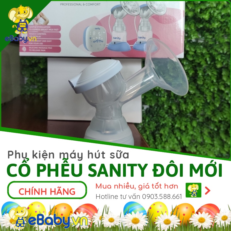 Cỗ phễu máy hút sữa Sanity đôi ĐỜI MỚI- Linh phụ kiện dùng cho máy hút sữa Sanity đôi