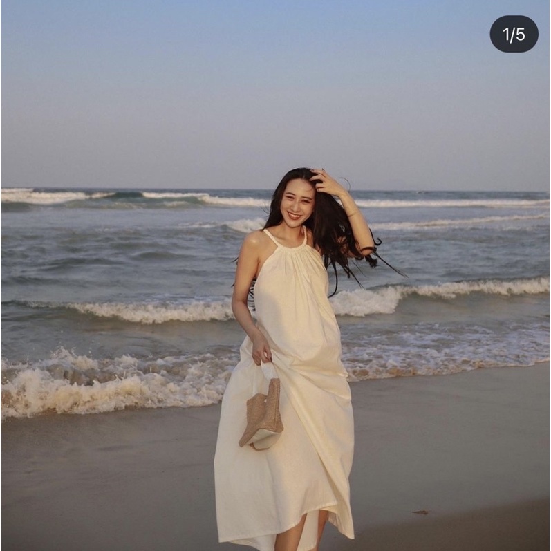 Maxi linen trắng Choose_me