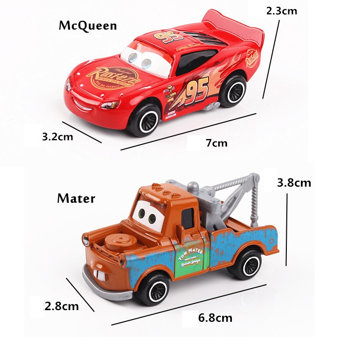 Mô hình xe ô tô lightning mc queen car 3 mini đồ chơi trẻ em bộ 6 xe
