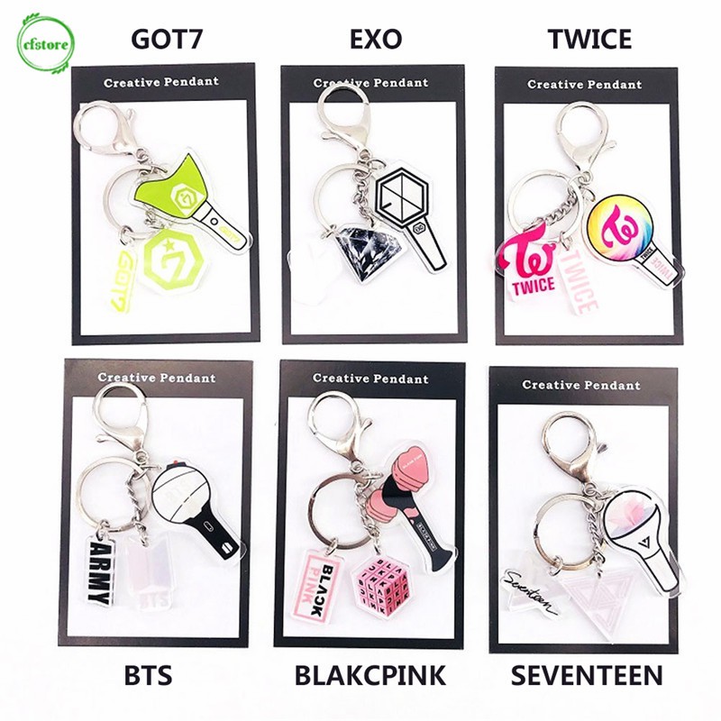 Móc chìa khóa hình gậy ánh sáng cho fan nhóm nhạc KPOP