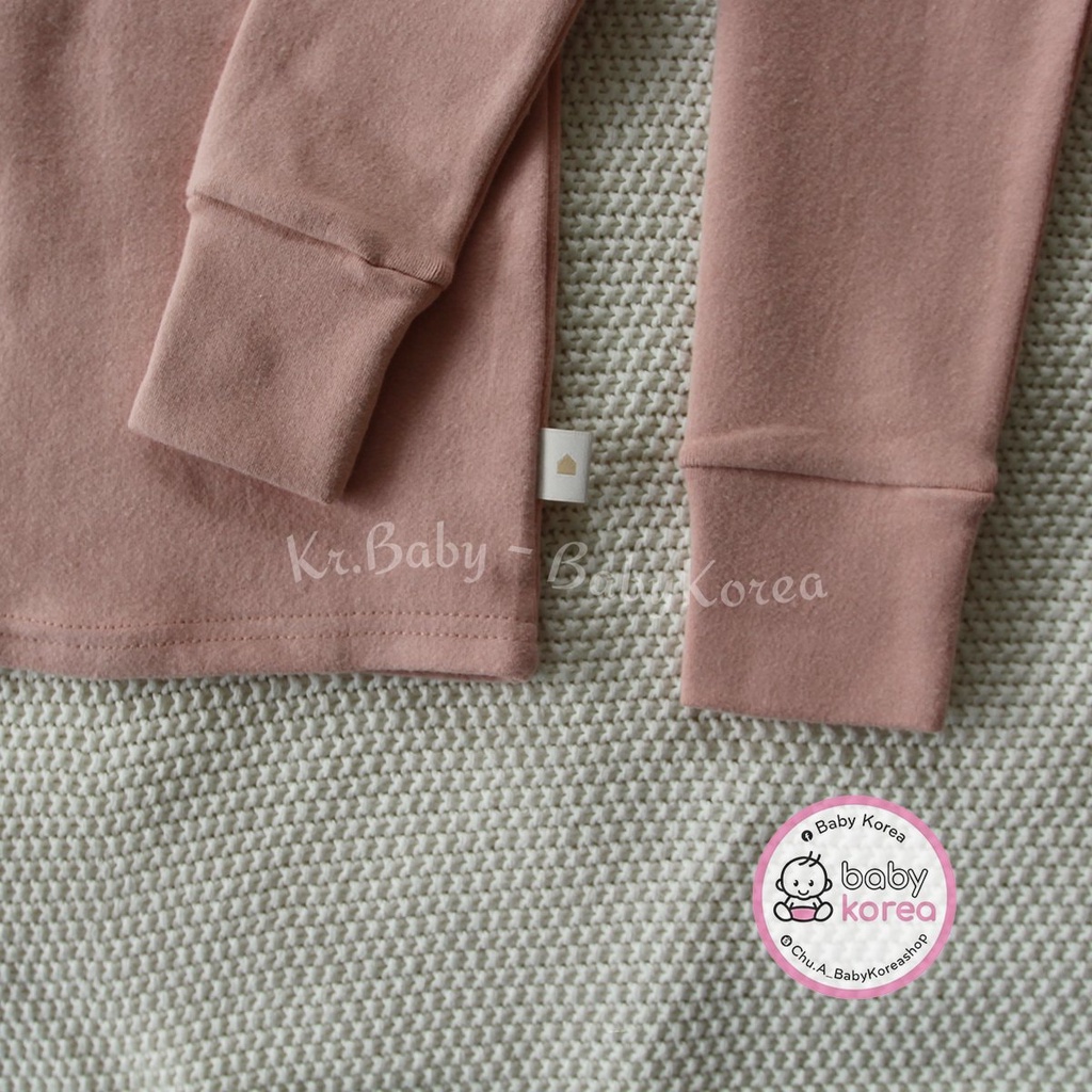 Bộ áo kèm quần trơn giữ nhiệt Caramel Made in Korea cho bé trai bé gái chính hãng Hàn Quốc thời trang trẻ em BABYKOREA