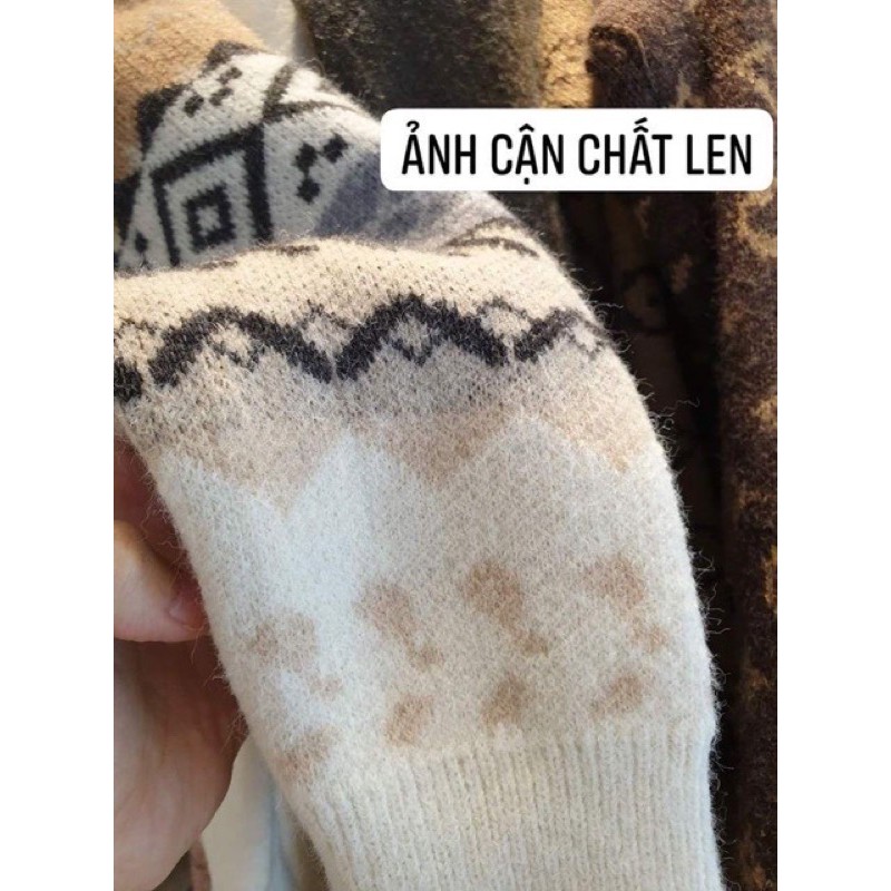 Áo len thổ cẩm phong cách Ulzzang [Freeship - Hottrend| Áo len nữ dáng rộng, chất mềm mại, kiểu dáng năng động trẻ trung