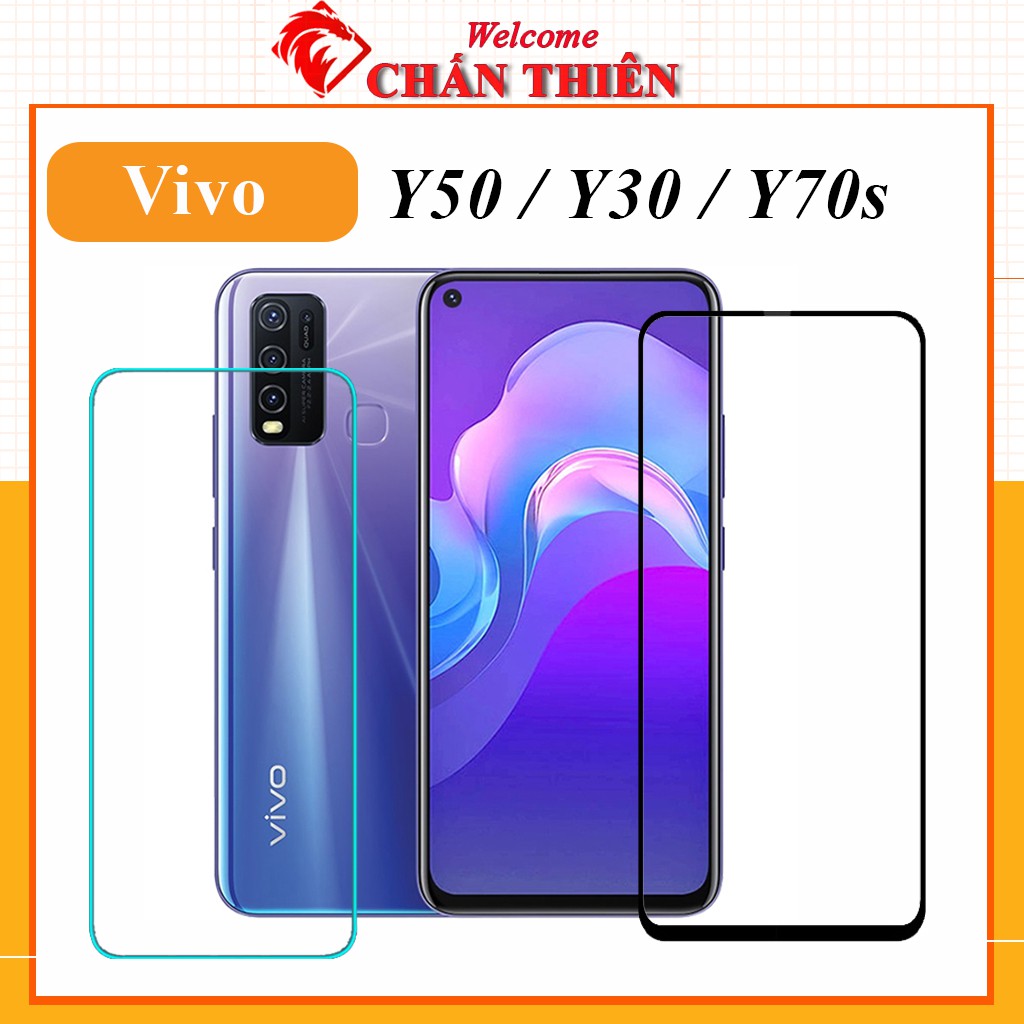 [Loại Xịn] Kính Cường lực Vivo Y30 Y50 Y70 Y70s  Full Màn Hình Trong Suốt 21H 9D Cảm ứng mượt mà