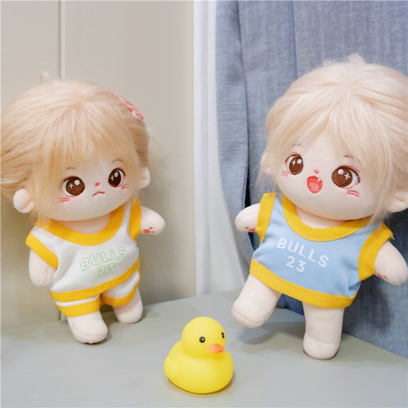 LUOLV Gift 20CM Doll Basketball Jersey Dollhouse Accessories Vest Shorts Pants Miniature Sport Outfit Playing House Cotton Stuffed Changing Dress Game Toy Clothing Idol Dolls Clothes/Multicolor