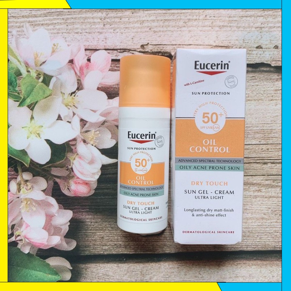 ⚜️CHÍNH HÃNG⚜️ Kem chống nắng Eucerin ⚜️ Eucerin Sun Gel Cream Oil Control SPF 50+ 50ml