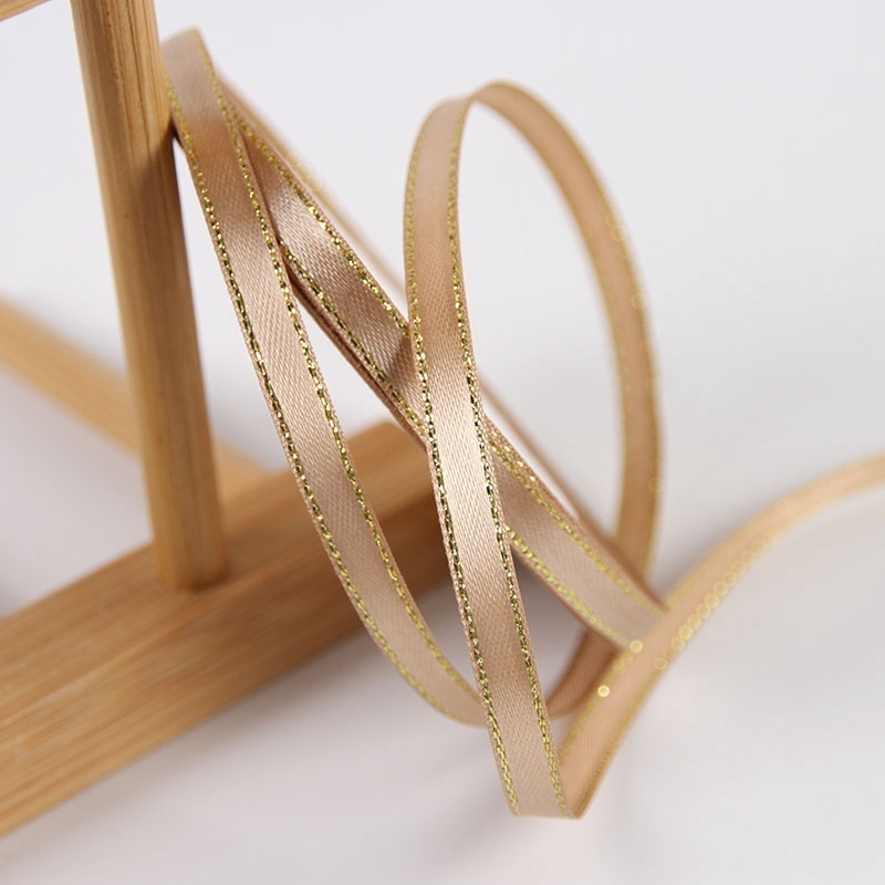 Cuộn Dây Ruy Băng Polyester Hai Mặt 6mm 22m Dùng Gói Quà / Trang Trí Tiệc Cưới Diy