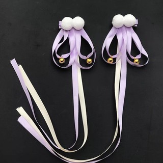 B426 - 2 kẹp tóc nơ cổ trang cosplay ruy băng lụa