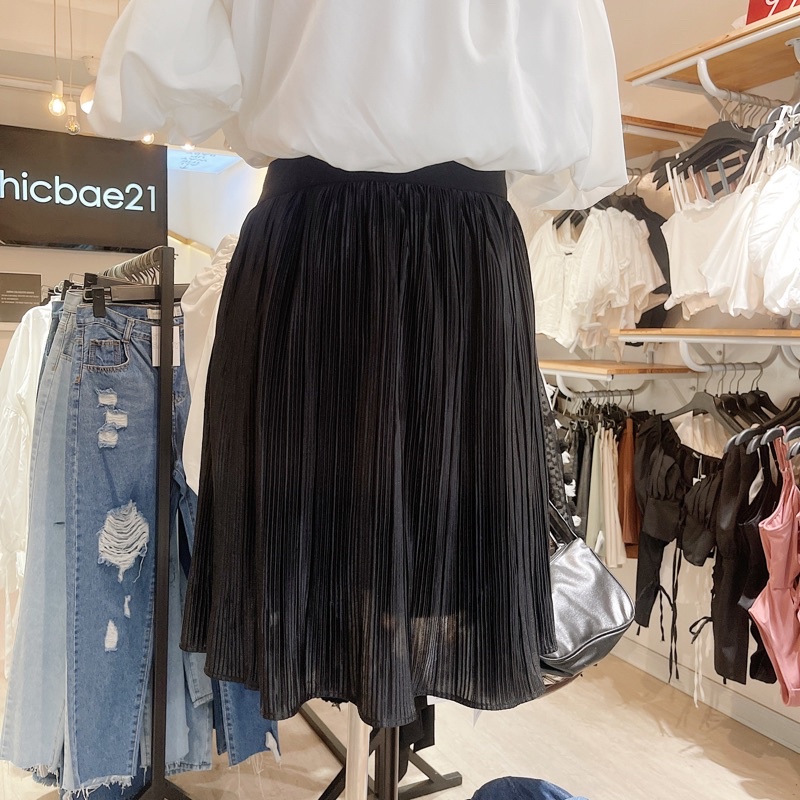 chân váy dập li màu đen dáng ngắn (CVN0044) | BigBuy360 - bigbuy360.vn