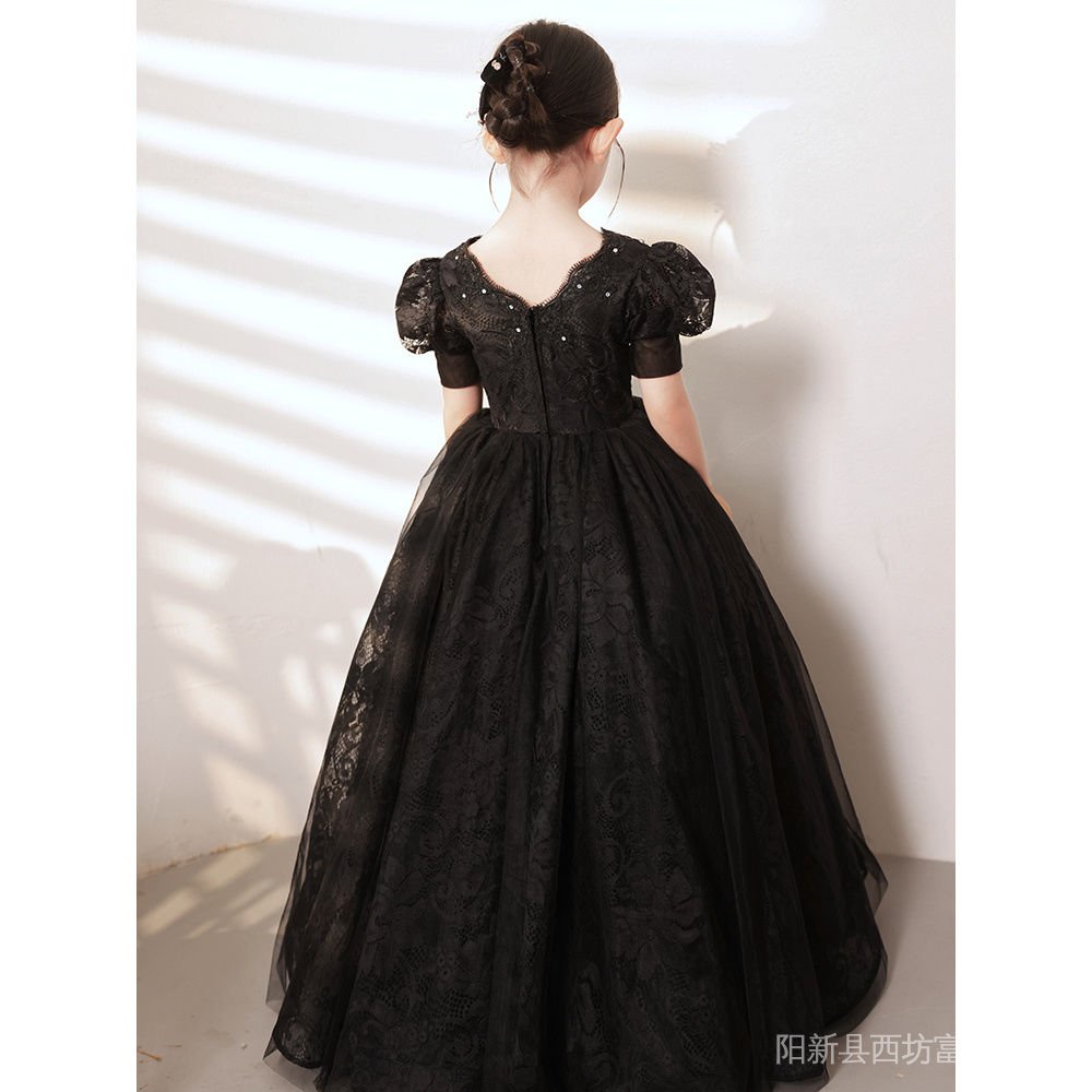 Đầm Hóa Trang Halloween Nhân Vật Phù Thủy Màu Đen Cho Bé Gái