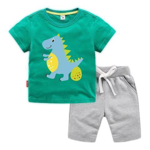 Bộ Quần Áo Thun Cotton Trơn Mùa Hè Chất Lượng Cao Cho Bé Trai Bé Gái